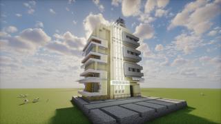 Sci-Fi Atompunk Corner Building