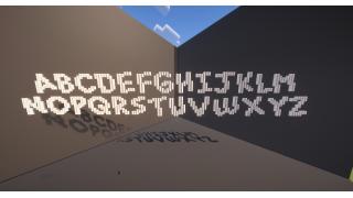 Slanted Letters | Minecraft Alphabet Asset Pack