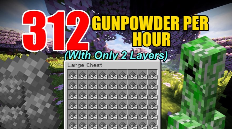 EASY Creeper Farm (2 layers) - version 1.21+ – key image