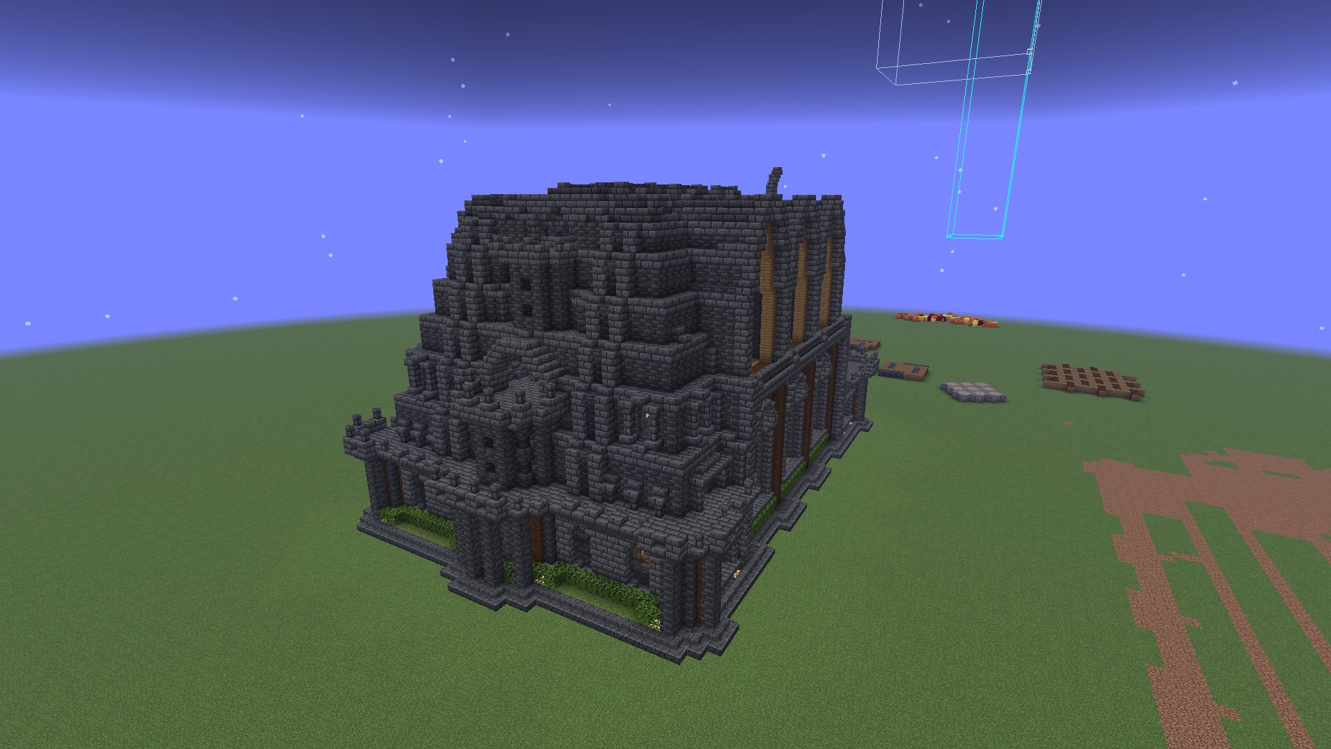 gothic deepslate cathedral, trading hall – additional image