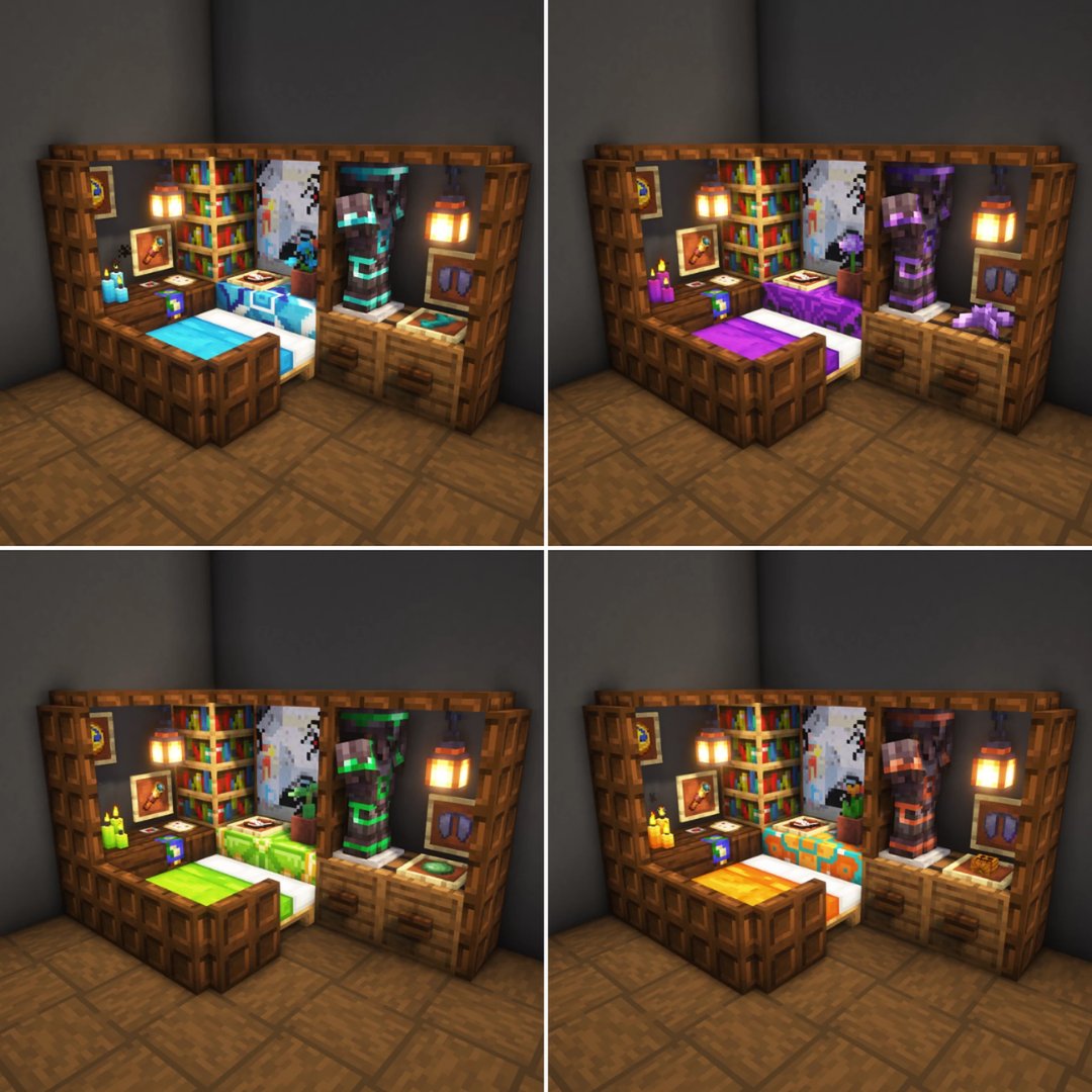 🛏️ Interior Bedroom Design Idea (12 Color Variations) – additional image